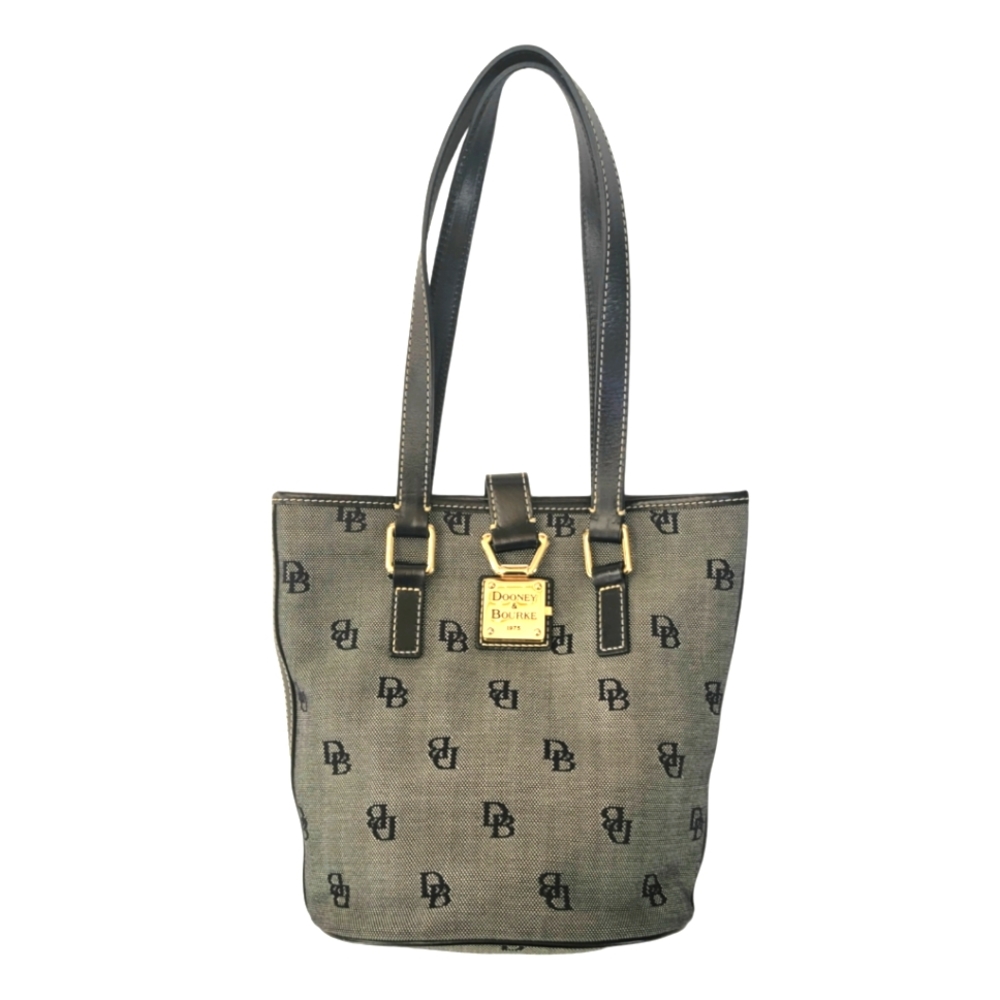NWOT Dooney & Bourke Black Signature Bucket Bag